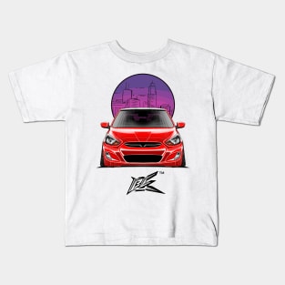 hyundai accent stanced red Kids T-Shirt